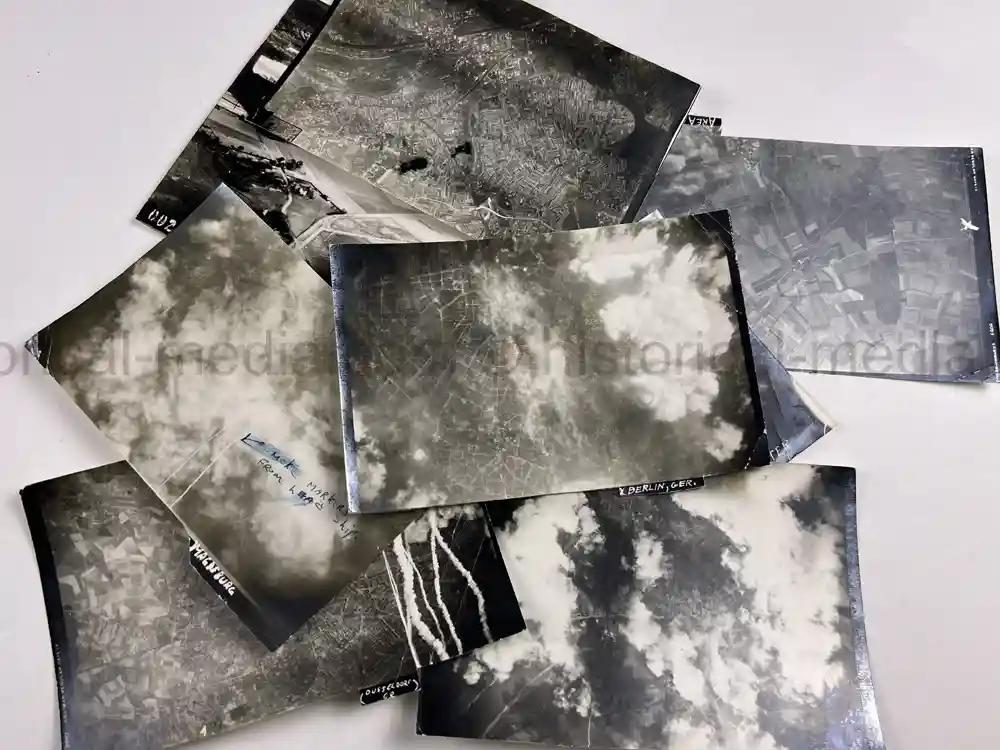 MASSIVE 8th AIR FORCE PILOT DIARY, PHOTO, SCRAPBOOK, DOCUMENT GROUPING - 445th BOMB GROUP