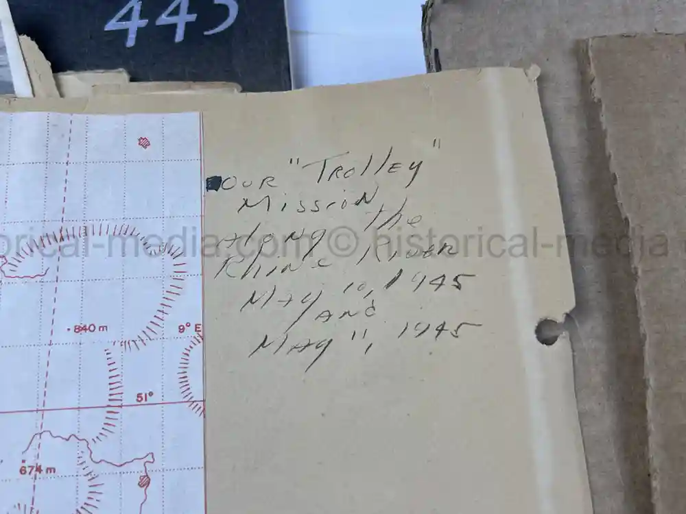 MASSIVE 8th AIR FORCE PILOT DIARY, PHOTO, SCRAPBOOK, DOCUMENT GROUPING - 445th BOMB GROUP