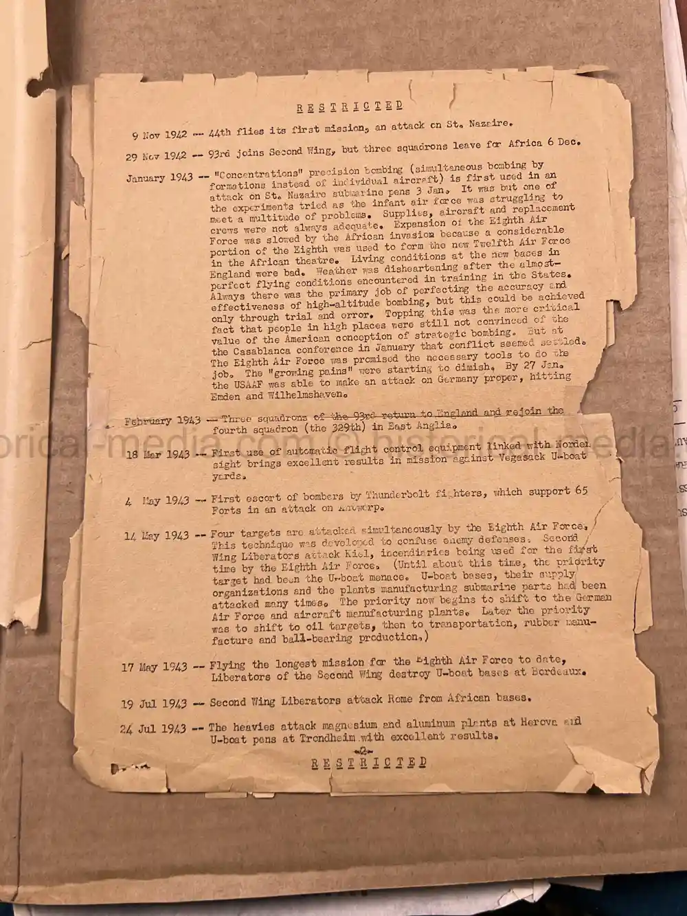 MASSIVE 8th AIR FORCE PILOT DIARY, PHOTO, SCRAPBOOK, DOCUMENT GROUPING - 445th BOMB GROUP