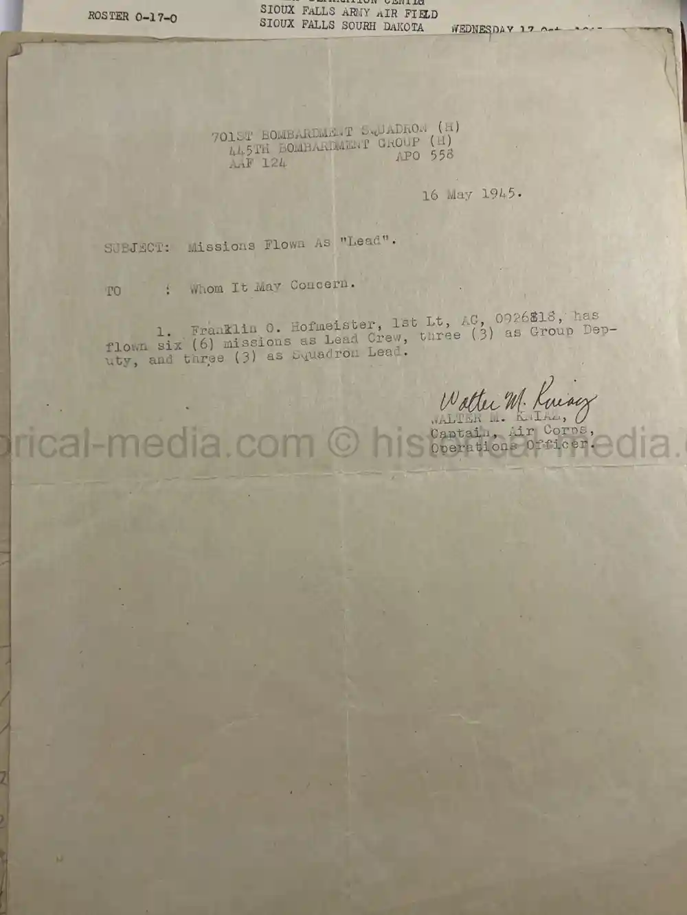 MASSIVE 8th AIR FORCE PILOT DIARY, PHOTO, SCRAPBOOK, DOCUMENT GROUPING - 445th BOMB GROUP