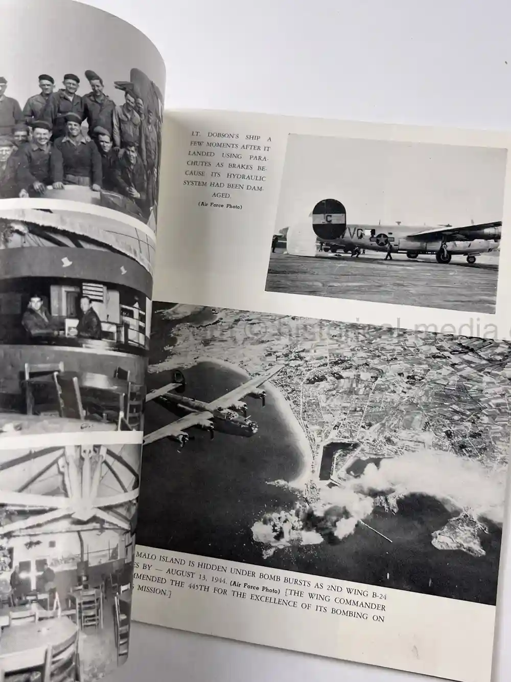 MASSIVE 8th AIR FORCE PILOT DIARY, PHOTO, SCRAPBOOK, DOCUMENT GROUPING - 445th BOMB GROUP