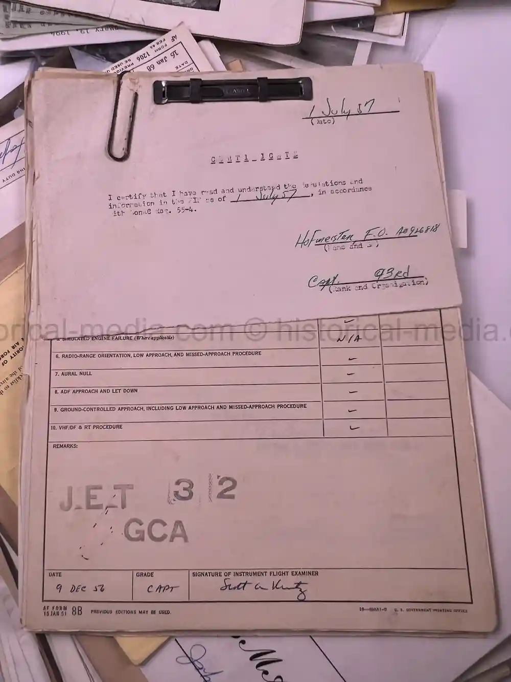 MASSIVE 8th AIR FORCE PILOT DIARY, PHOTO, SCRAPBOOK, DOCUMENT GROUPING - 445th BOMB GROUP