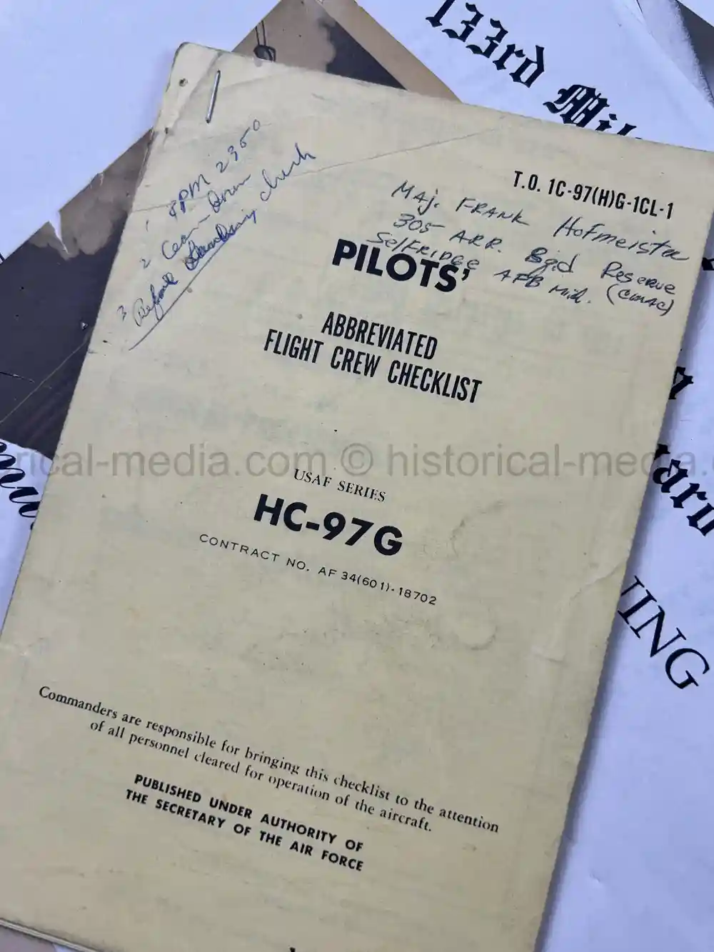 MASSIVE 8th AIR FORCE PILOT DIARY, PHOTO, SCRAPBOOK, DOCUMENT GROUPING - 445th BOMB GROUP