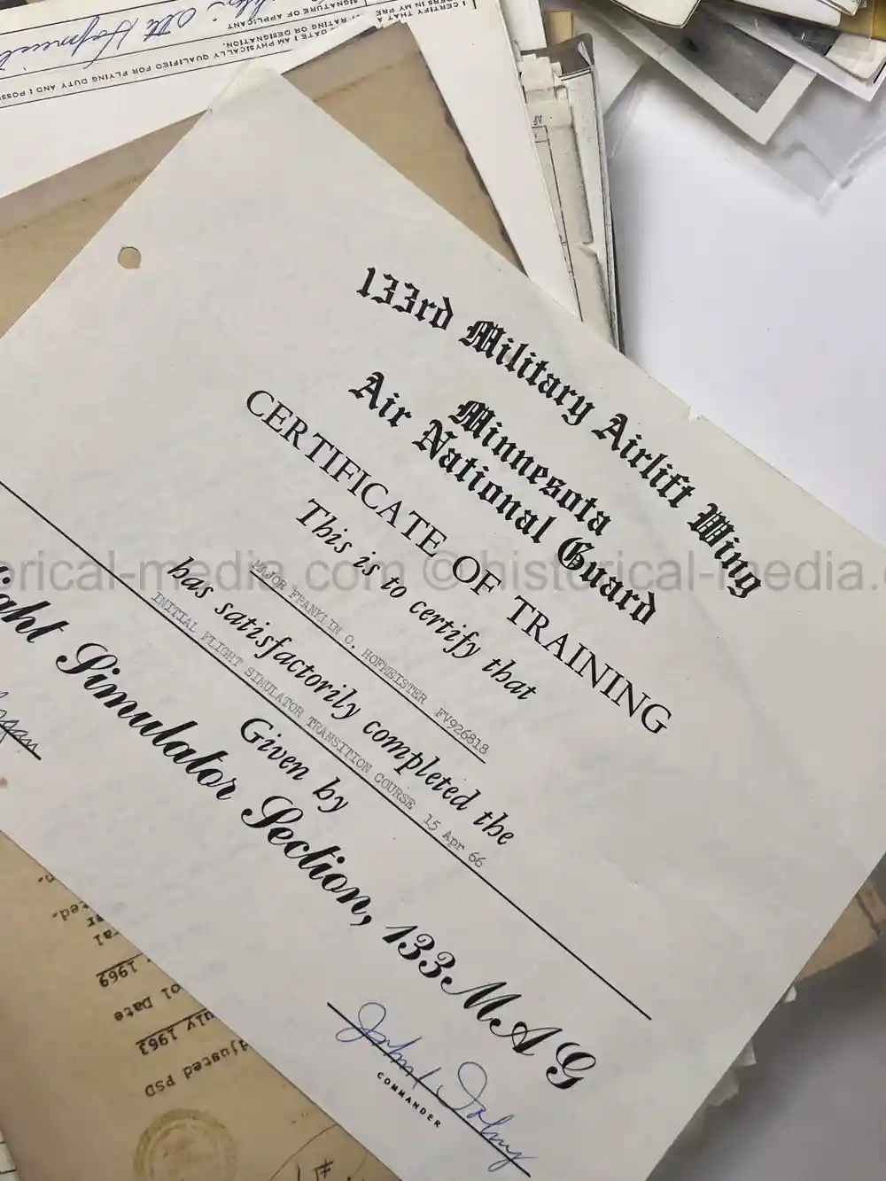 MASSIVE 8th AIR FORCE PILOT DIARY, PHOTO, SCRAPBOOK, DOCUMENT GROUPING - 445th BOMB GROUP