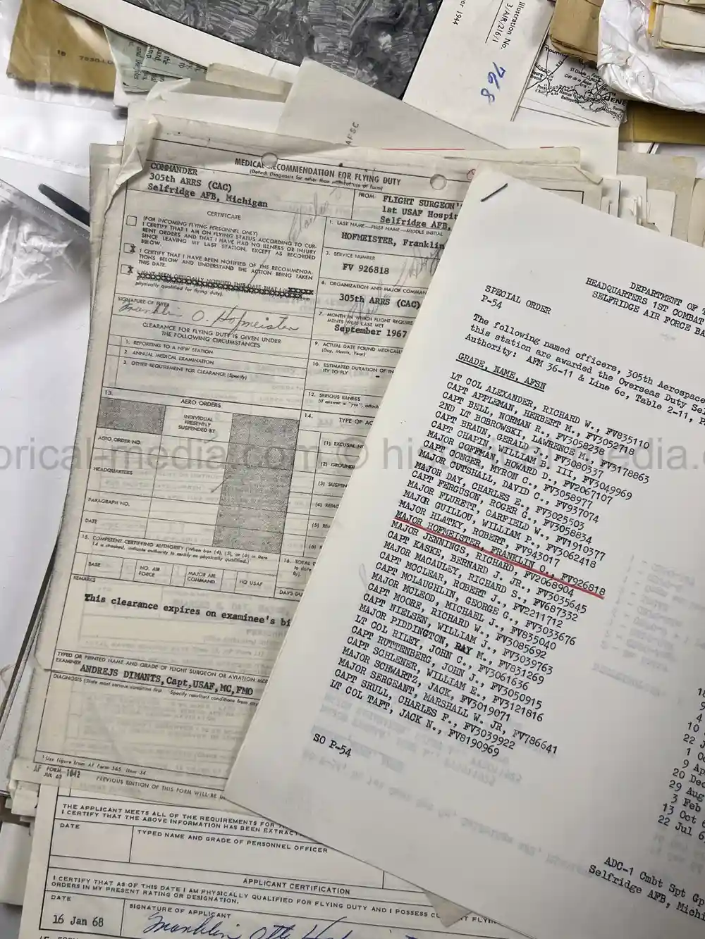 MASSIVE 8th AIR FORCE PILOT DIARY, PHOTO, SCRAPBOOK, DOCUMENT GROUPING - 445th BOMB GROUP