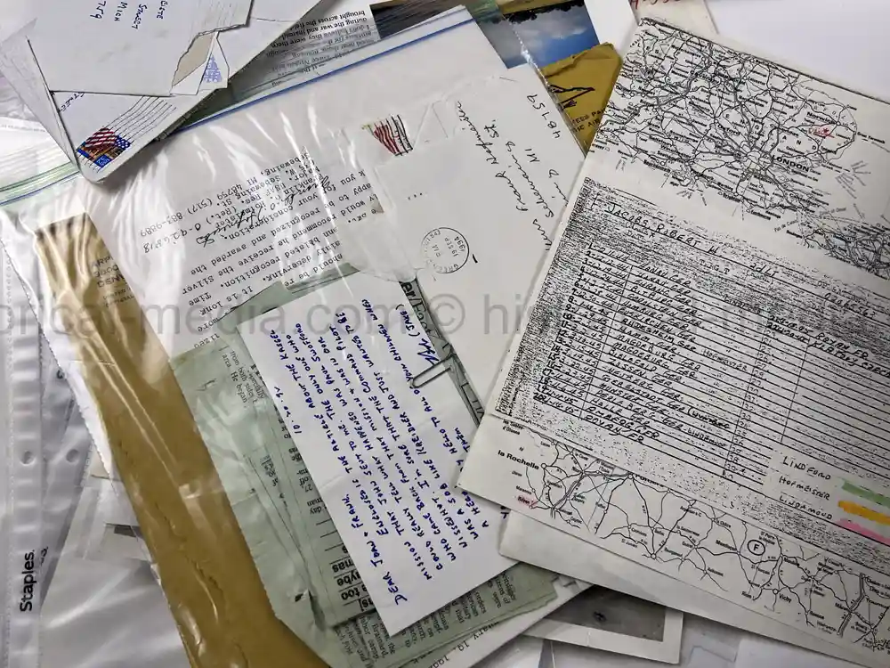 MASSIVE 8th AIR FORCE PILOT DIARY, PHOTO, SCRAPBOOK, DOCUMENT GROUPING - 445th BOMB GROUP