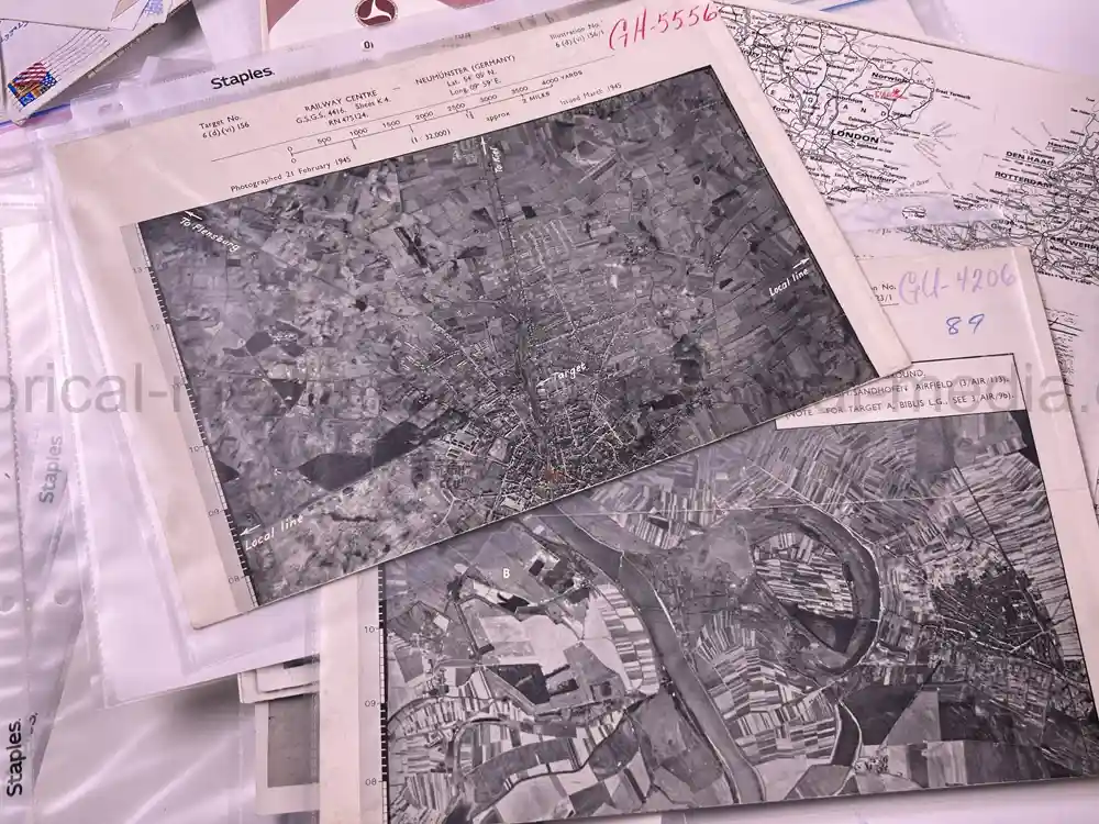 MASSIVE 8th AIR FORCE PILOT DIARY, PHOTO, SCRAPBOOK, DOCUMENT GROUPING - 445th BOMB GROUP