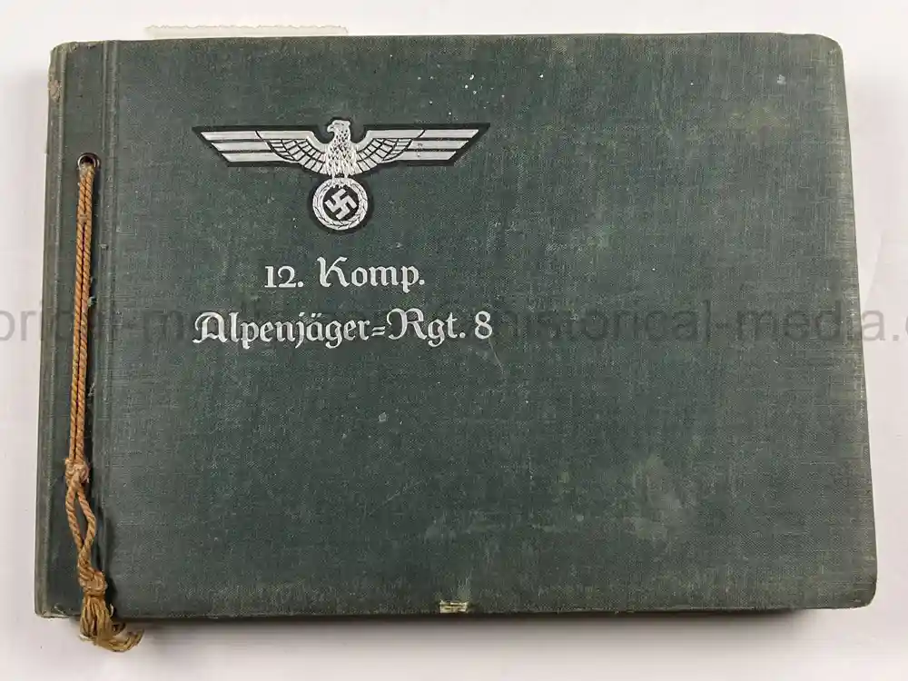 GERMAN WWII PHOTO ALBUM & DOCUMENT GROUPING - GEBIRGSJÄGER - KAMPFGRUPPE HAUPTMANN