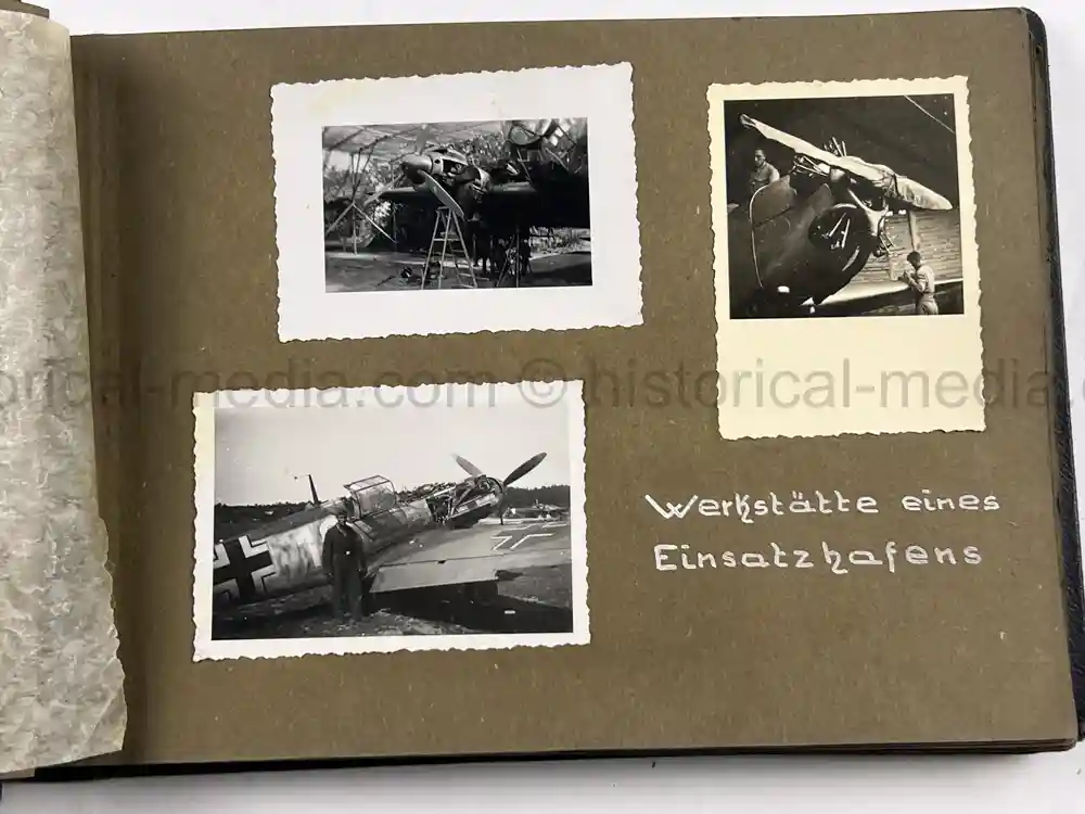 GERMAN WWII LUFTWAFFE PHOTO ALBUM - FRANCE & RUSSIA CAMPAIGNS
