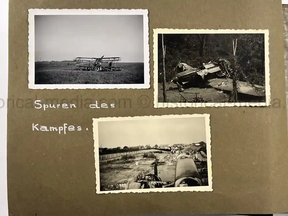 GERMAN WWII LUFTWAFFE PHOTO ALBUM - FRANCE & RUSSIA CAMPAIGNS
