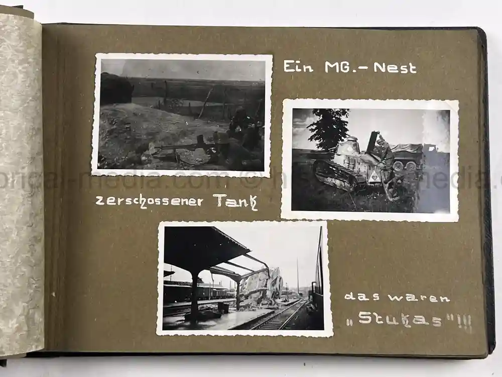 GERMAN WWII LUFTWAFFE PHOTO ALBUM - FRANCE & RUSSIA CAMPAIGNS