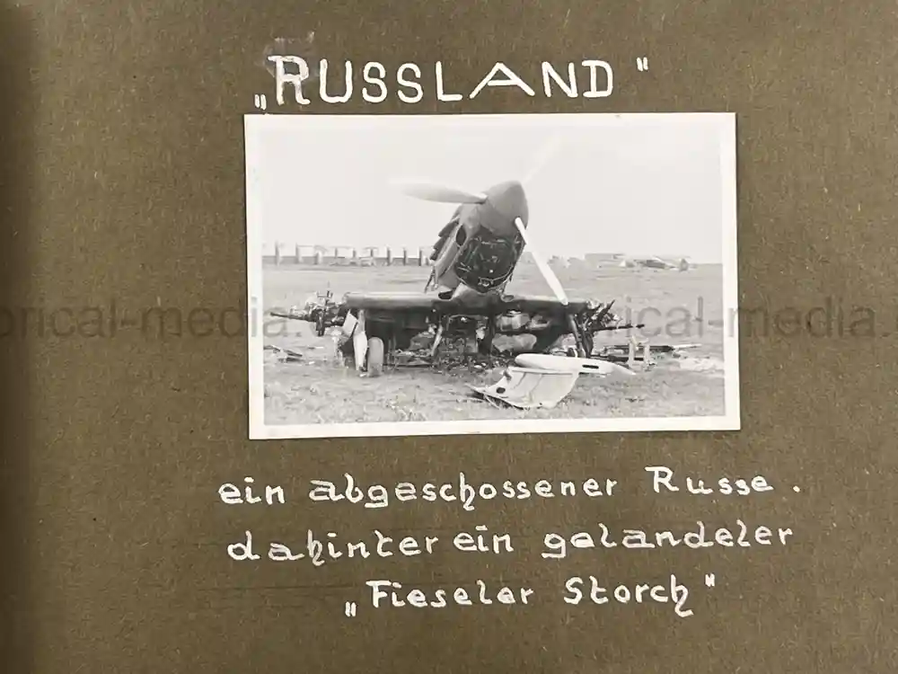 GERMAN WWII LUFTWAFFE PHOTO ALBUM - FRANCE & RUSSIA CAMPAIGNS