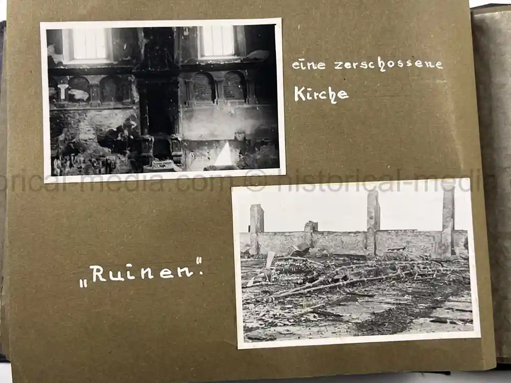 GERMAN WWII LUFTWAFFE PHOTO ALBUM - FRANCE & RUSSIA CAMPAIGNS