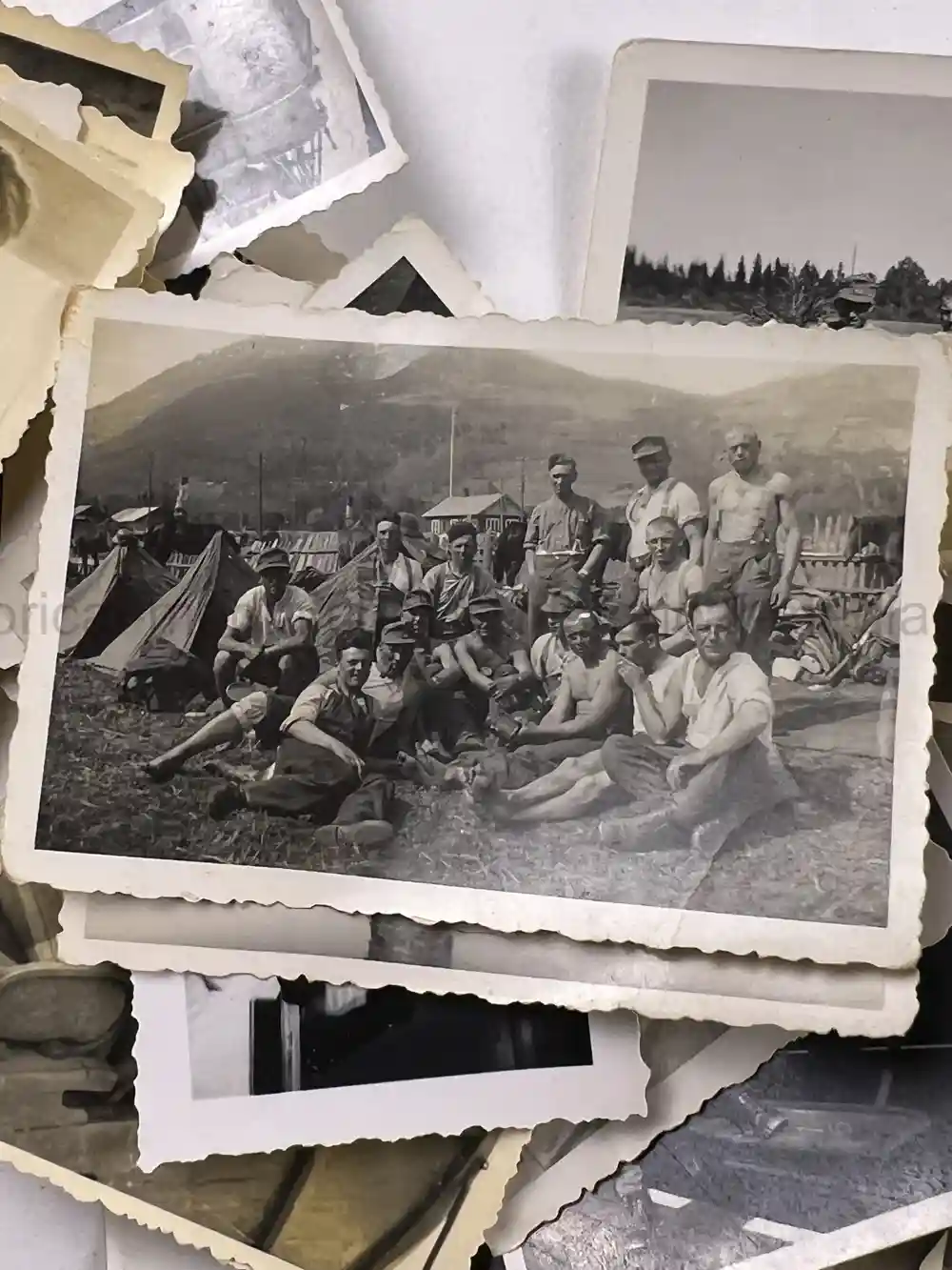 WWII GERMAN GEBIRGSJÄGER OFFICER PHOTO GROUPING - NORWAY, FINLAND