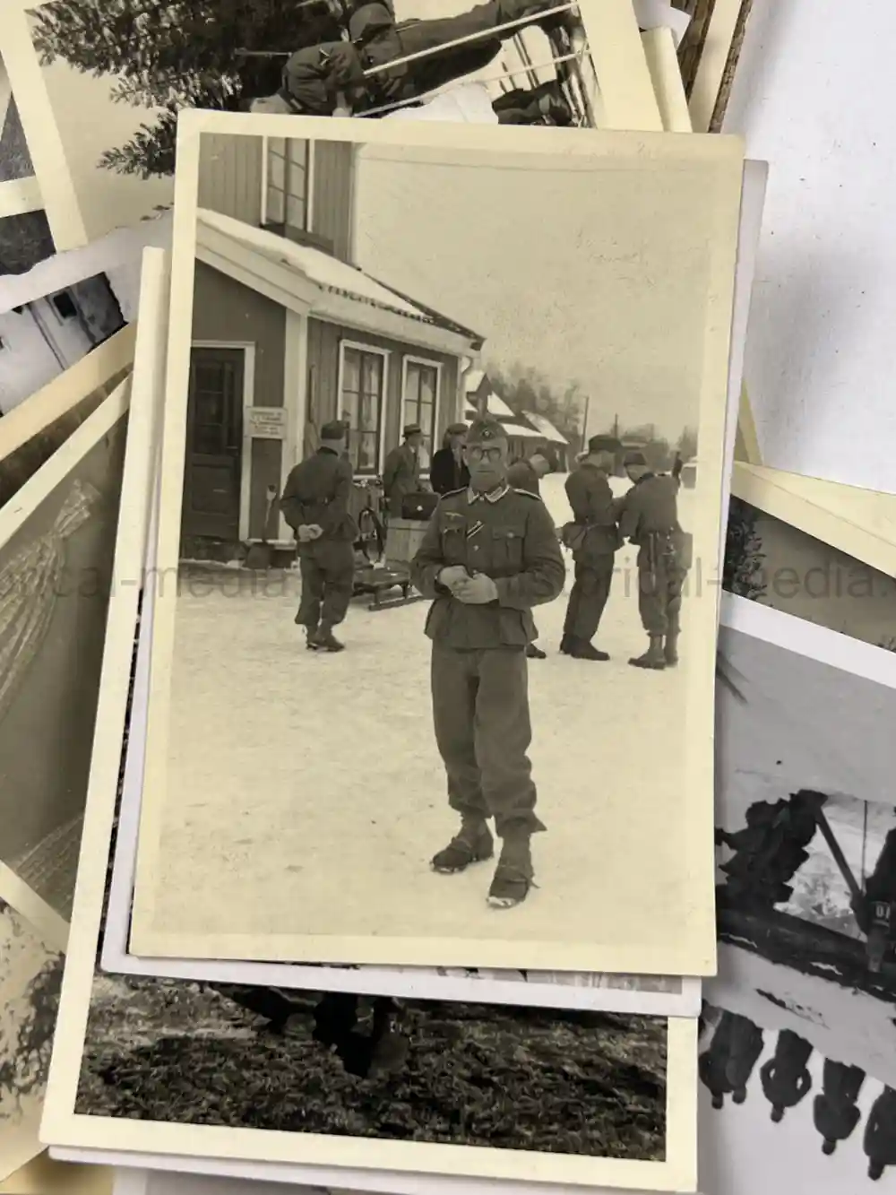 WWII GERMAN GEBIRGSJÄGER OFFICER PHOTO GROUPING - NORWAY, FINLAND