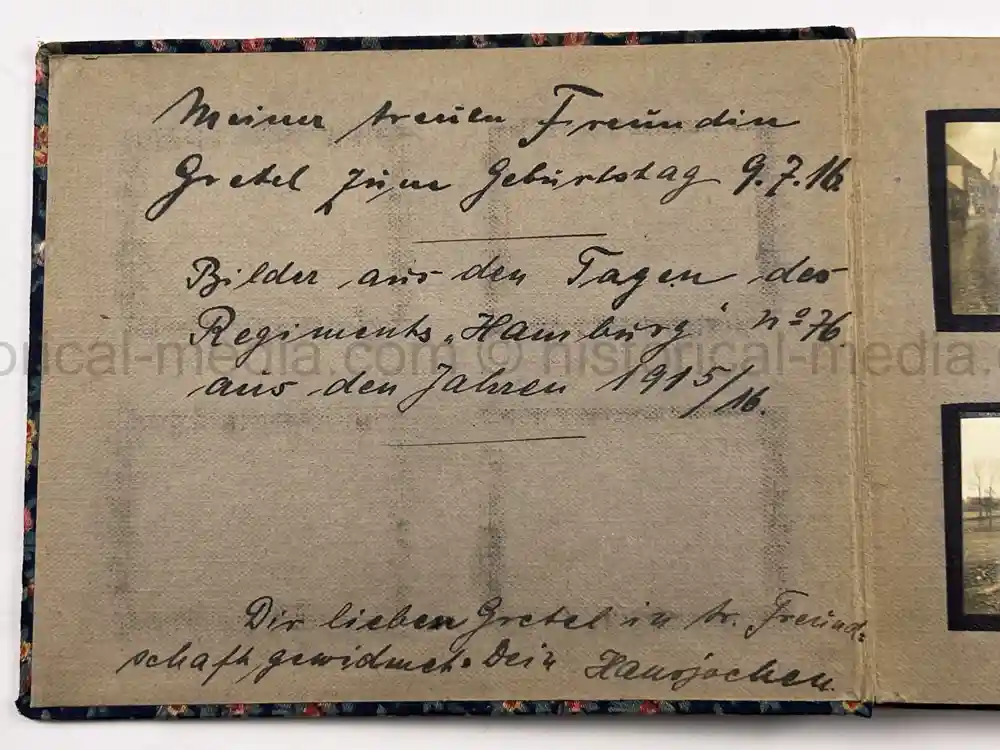 WWI GERMAN PHOTO ALBUM - THE 76TH INFANTRIE REGIMENT - TRENCH COMBAT