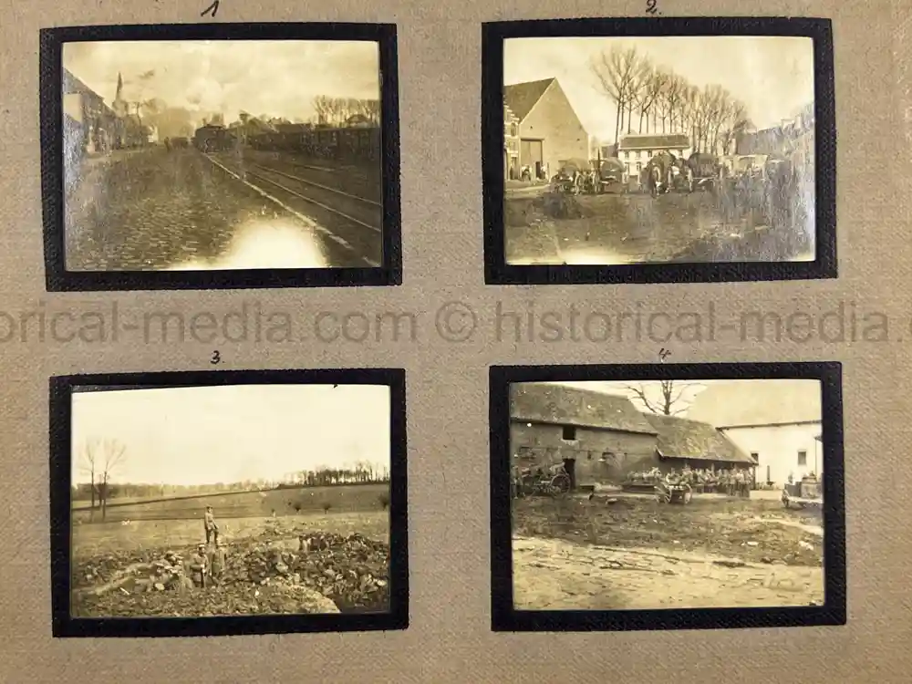 WWI GERMAN PHOTO ALBUM - THE 76TH INFANTRIE REGIMENT - TRENCH COMBAT