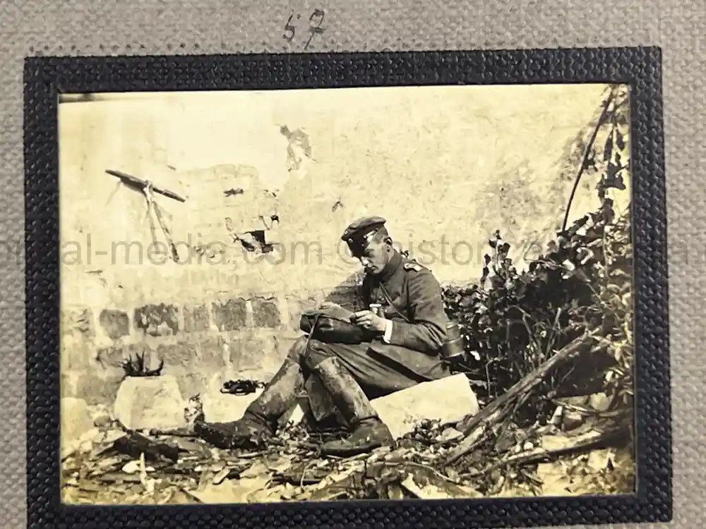 WWI GERMAN PHOTO ALBUM - THE 76TH INFANTRIE REGIMENT - TRENCH COMBAT