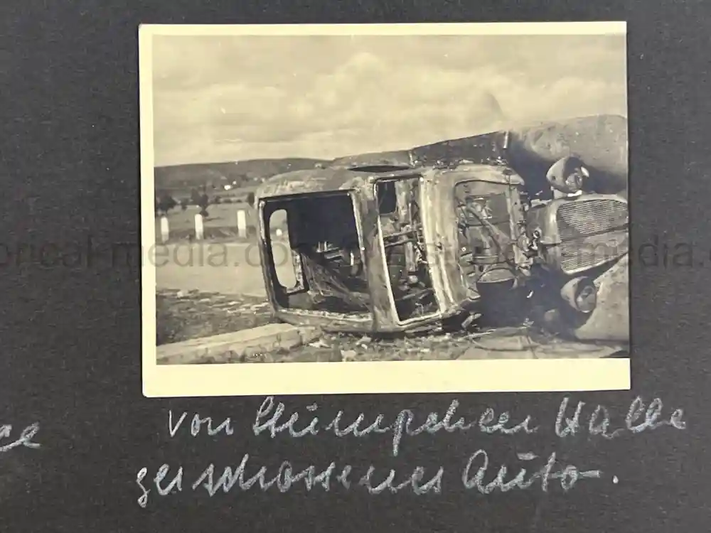 WWII GERMAN ARMY OFFICER PHOTO ALBUM - REITER REGIMENT 21 - DESTROYED AT STALINGRAD - POLAND 1939, FRANCE 1940