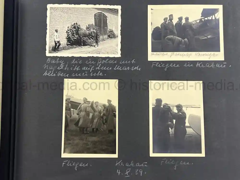 WWII GERMAN ARMY OFFICER PHOTO ALBUM - REITER REGIMENT 21 - DESTROYED AT STALINGRAD - POLAND 1939, FRANCE 1940