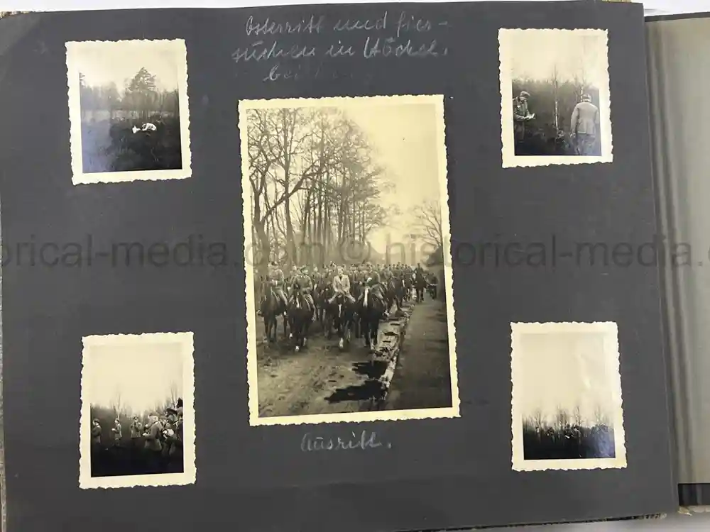 WWII GERMAN ARMY OFFICER PHOTO ALBUM - REITER REGIMENT 21 - DESTROYED AT STALINGRAD - POLAND 1939, FRANCE 1940