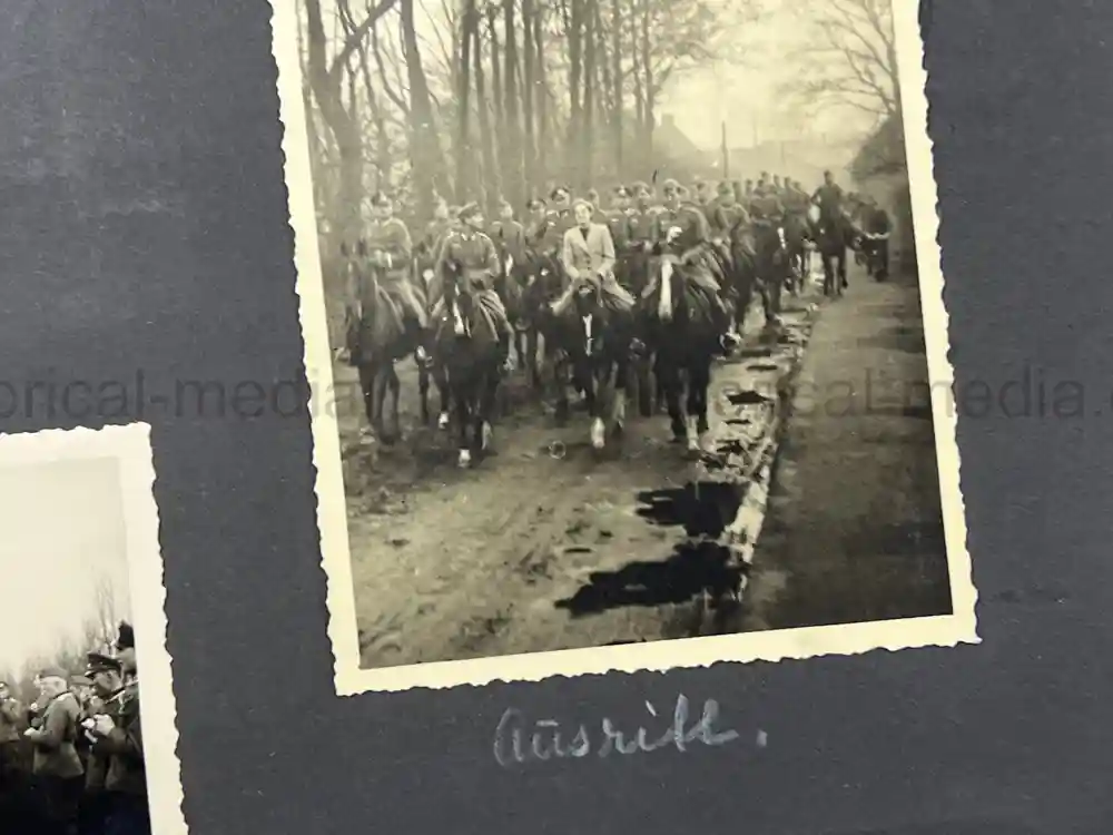 WWII GERMAN ARMY OFFICER PHOTO ALBUM - REITER REGIMENT 21 - DESTROYED AT STALINGRAD - POLAND 1939, FRANCE 1940