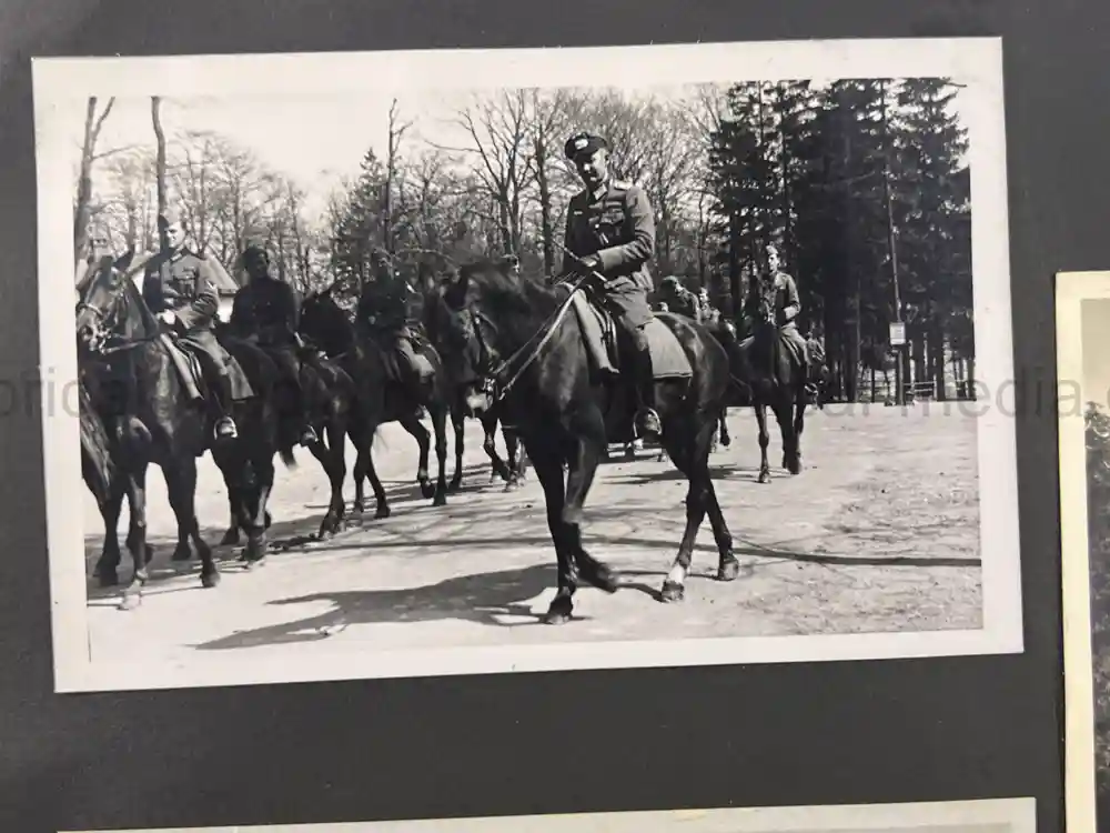 WWII GERMAN ARMY OFFICER PHOTO ALBUM - REITER REGIMENT 21 - DESTROYED AT STALINGRAD - POLAND 1939, FRANCE 1940