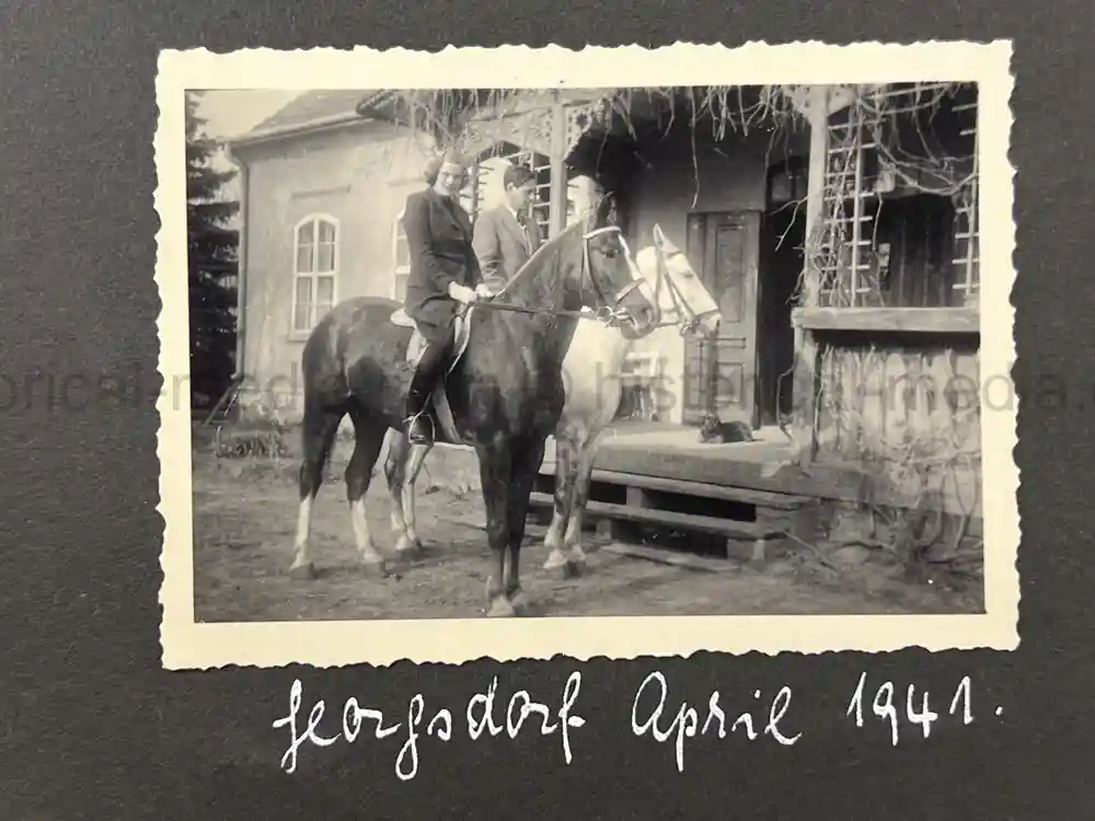 WWII GERMAN ARMY OFFICER PHOTO ALBUM - REITER REGIMENT 21 - DESTROYED AT STALINGRAD - POLAND 1939, FRANCE 1940