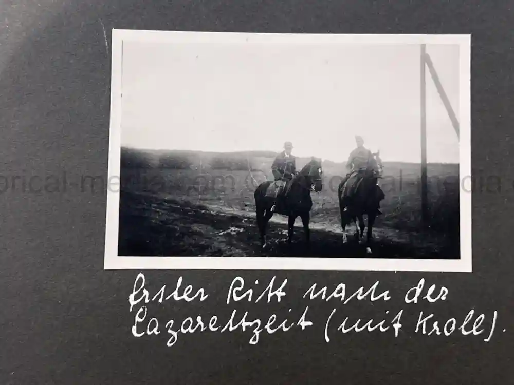 WWII GERMAN ARMY OFFICER PHOTO ALBUM - REITER REGIMENT 21 - DESTROYED AT STALINGRAD - POLAND 1939, FRANCE 1940