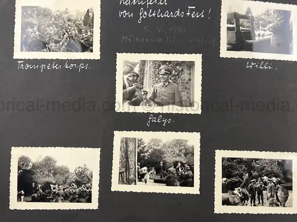 WWII GERMAN ARMY OFFICER PHOTO ALBUM - REITER REGIMENT 21 - DESTROYED AT STALINGRAD - POLAND 1939, FRANCE 1940