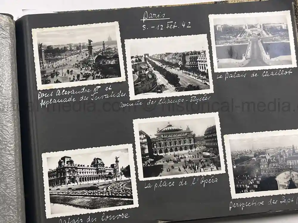 WWII GERMAN ARMY OFFICER PHOTO ALBUM - REITER REGIMENT 21 - DESTROYED AT STALINGRAD - POLAND 1939, FRANCE 1940