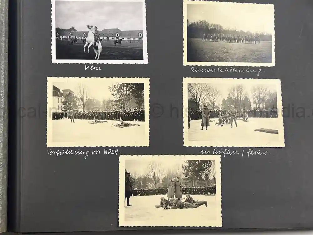 WWII GERMAN ARMY OFFICER PHOTO ALBUM - REITER REGIMENT 21 - DESTROYED AT STALINGRAD - POLAND 1939, FRANCE 1940