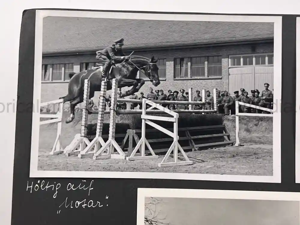 WWII GERMAN ARMY OFFICER PHOTO ALBUM - REITER REGIMENT 21 - DESTROYED AT STALINGRAD - POLAND 1939, FRANCE 1940