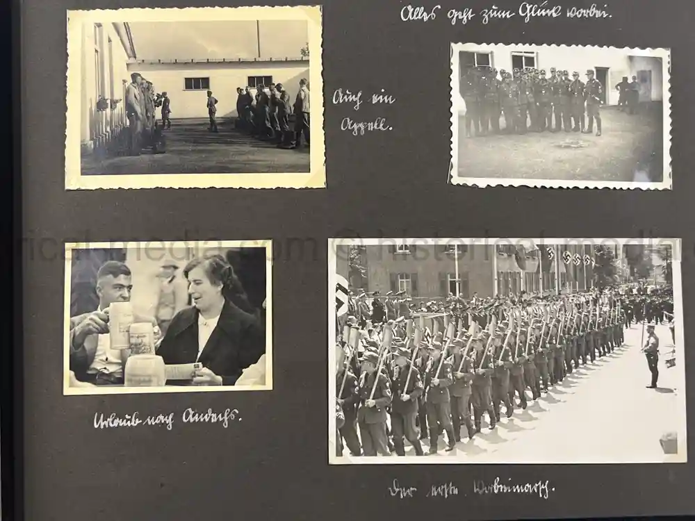 WWII GERMAN RAD & ARMY MG 34 CREW PHOTO ALBUM - NÜRNBERG RALLY 1936 + POLAND 1939