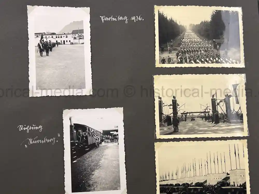 WWII GERMAN RAD & ARMY MG 34 CREW PHOTO ALBUM - NÜRNBERG RALLY 1936 + POLAND 1939