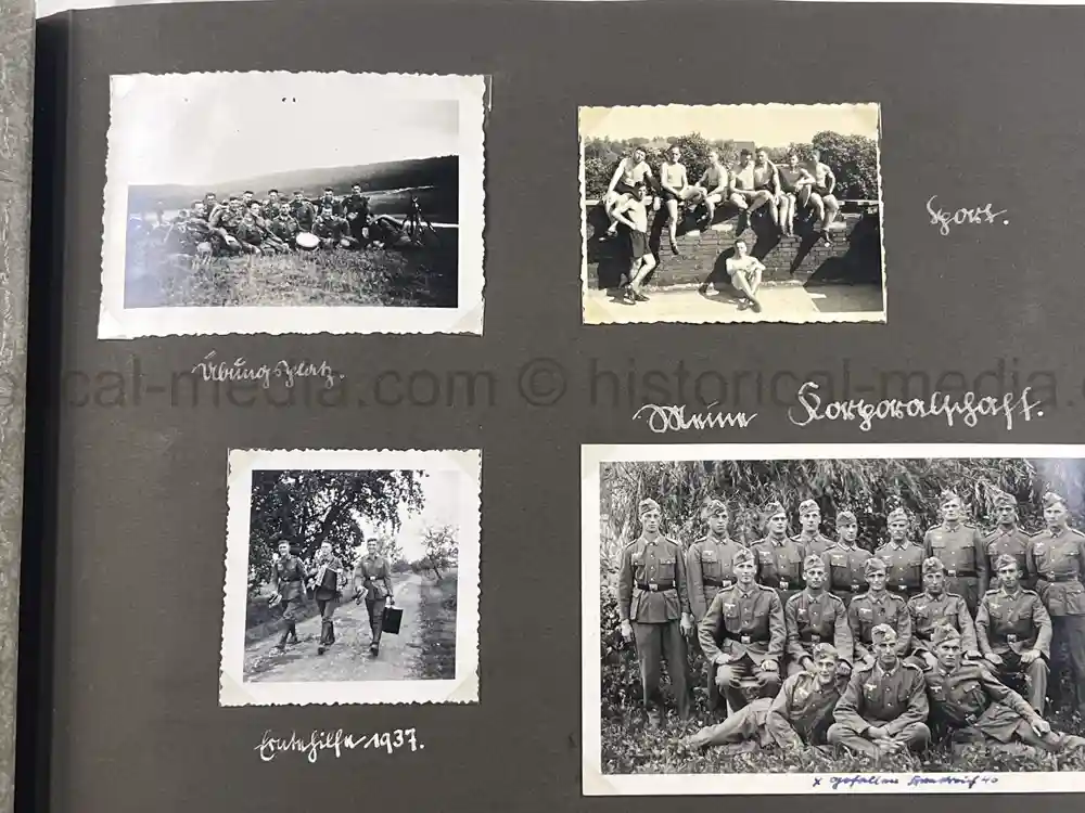 WWII GERMAN RAD & ARMY MG 34 CREW PHOTO ALBUM - NÜRNBERG RALLY 1936 + POLAND 1939