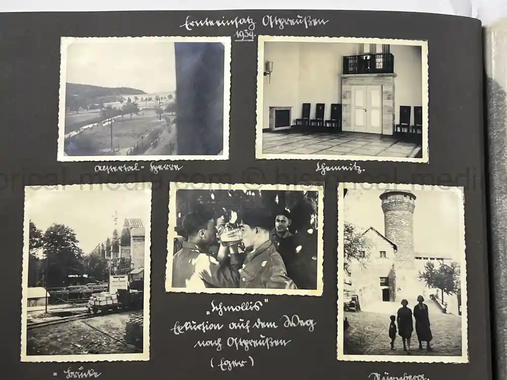 WWII GERMAN RAD & ARMY MG 34 CREW PHOTO ALBUM - NÜRNBERG RALLY 1936 + POLAND 1939