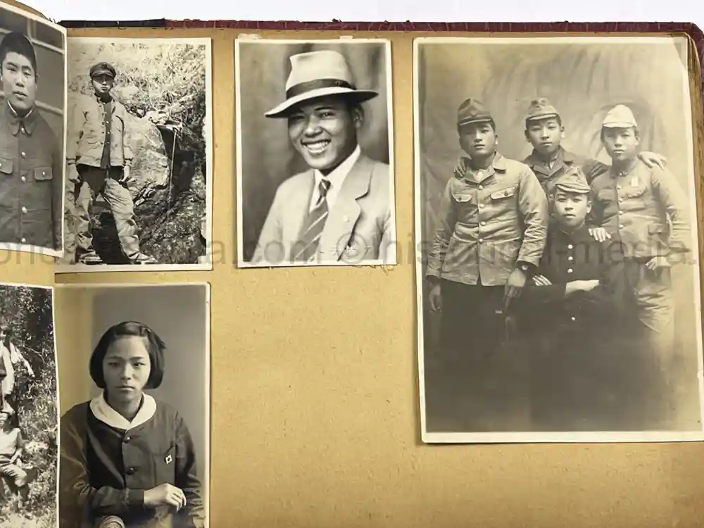 1930s JAPANESE MILITARY BOYS SCHOOL & ARMY PHOTO ALBUM