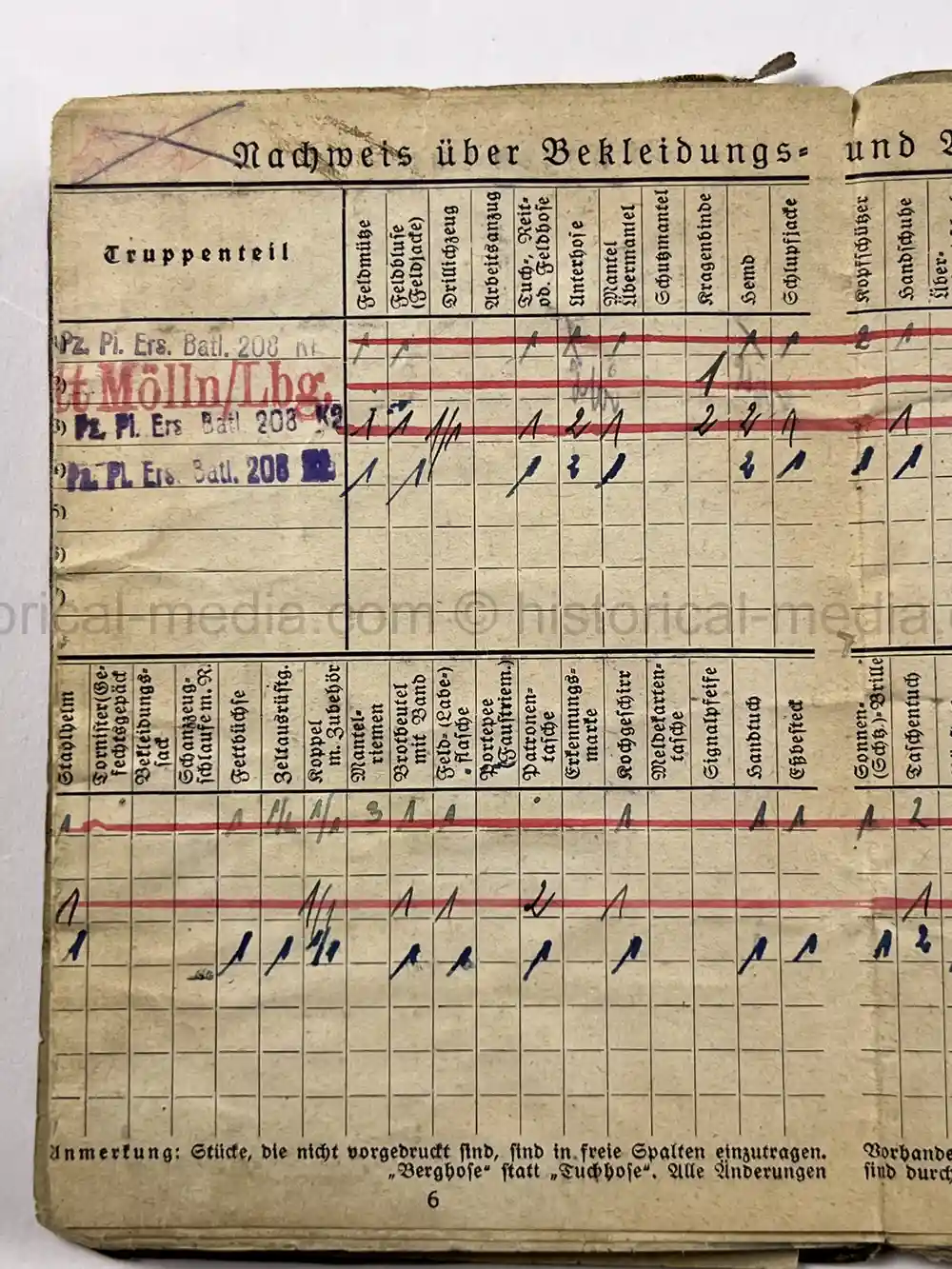 SOLDBUCH & AWARD DOCUMENT GROUPING - PANZER PIONIER - 12. PANZER DIVISION