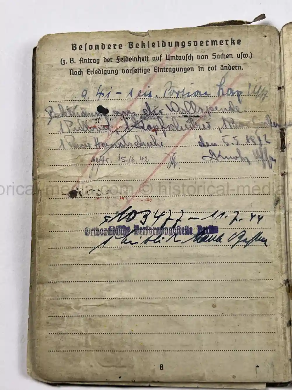 SOLDBUCH & AWARD DOCUMENT GROUPING - PANZER PIONIER - 12. PANZER DIVISION