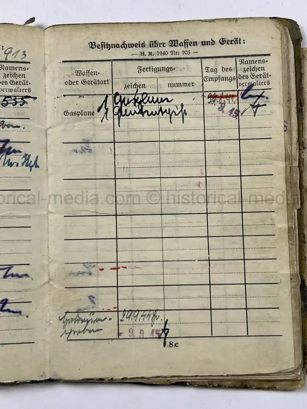 SOLDBUCH & AWARD DOCUMENT GROUPING - PANZER PIONIER - 12. PANZER DIVISION