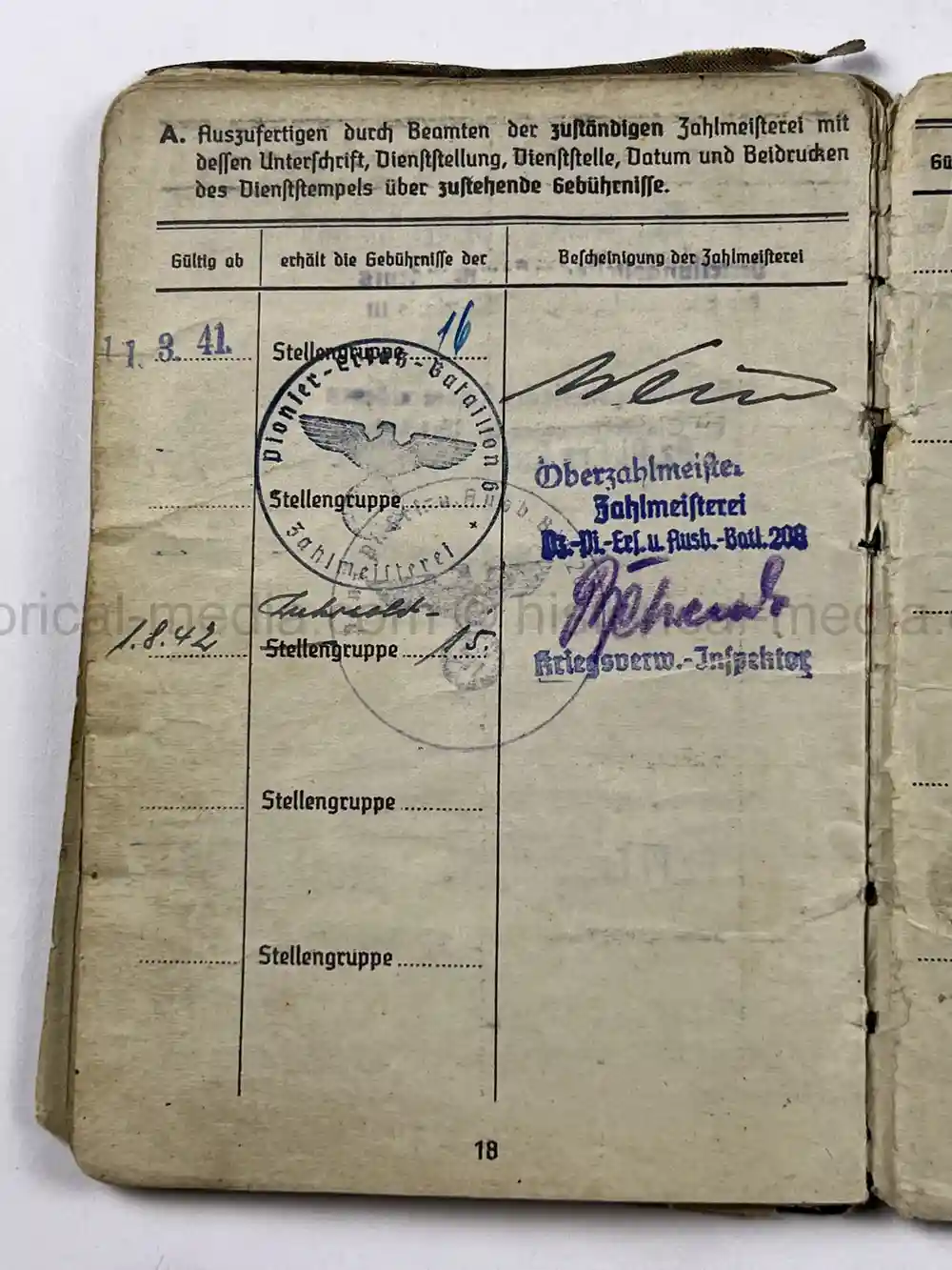 SOLDBUCH & AWARD DOCUMENT GROUPING - PANZER PIONIER - 12. PANZER DIVISION