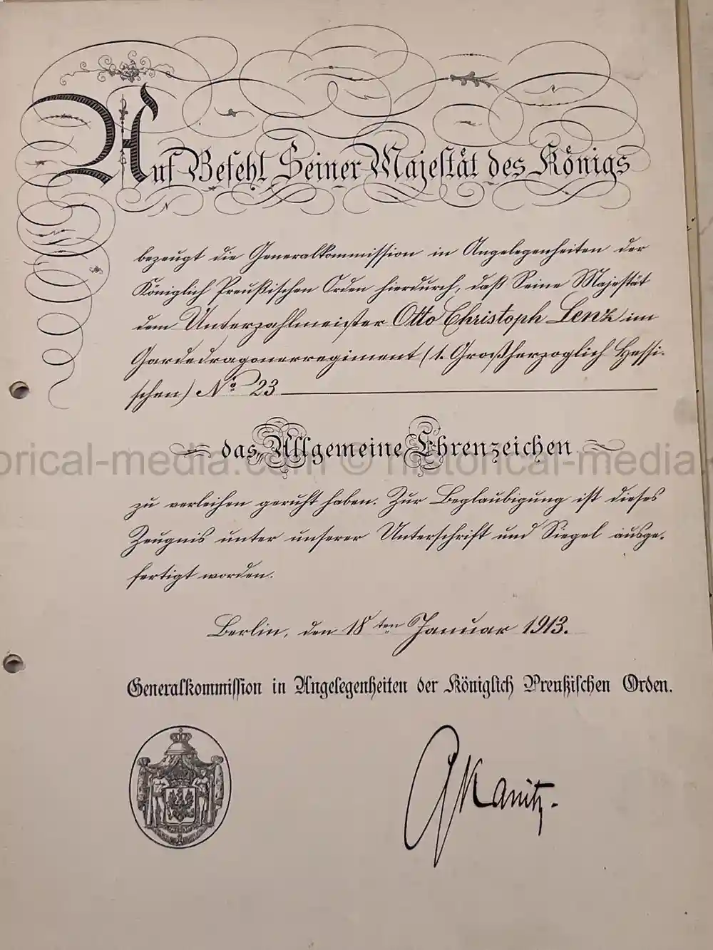 GERMAN WWI & WWII PHOTO & DOCUMENT GROUPING – EK1 WINNER - OBERSTLEUTNANT