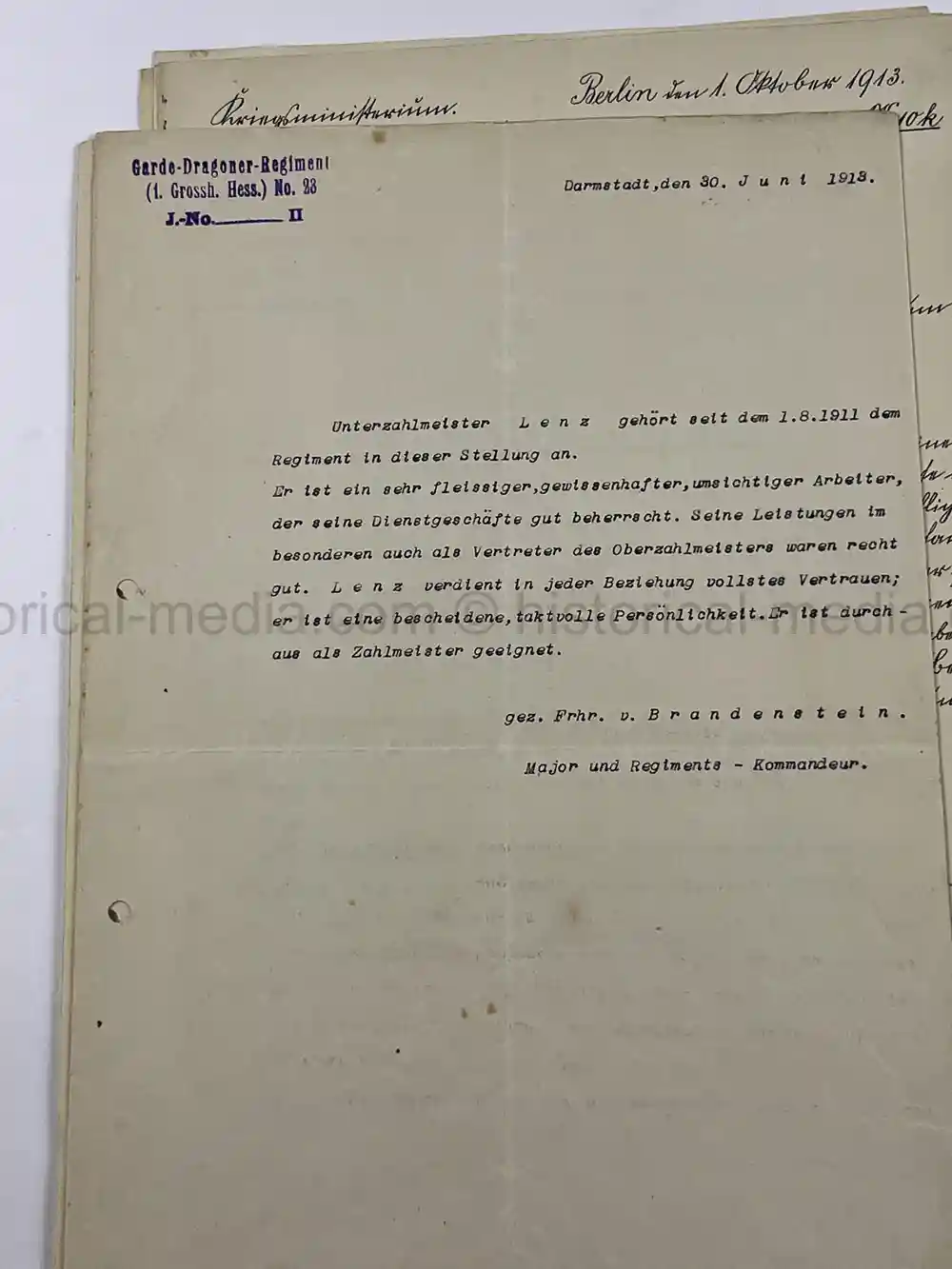 GERMAN WWI & WWII PHOTO & DOCUMENT GROUPING – EK1 WINNER - OBERSTLEUTNANT