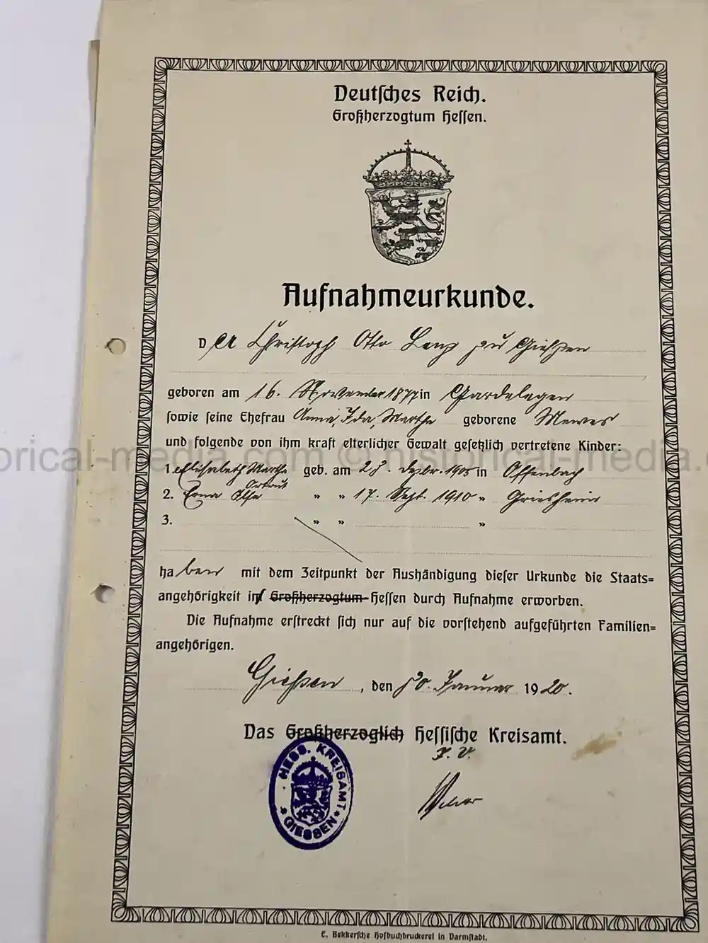 GERMAN WWI & WWII PHOTO & DOCUMENT GROUPING – EK1 WINNER - OBERSTLEUTNANT