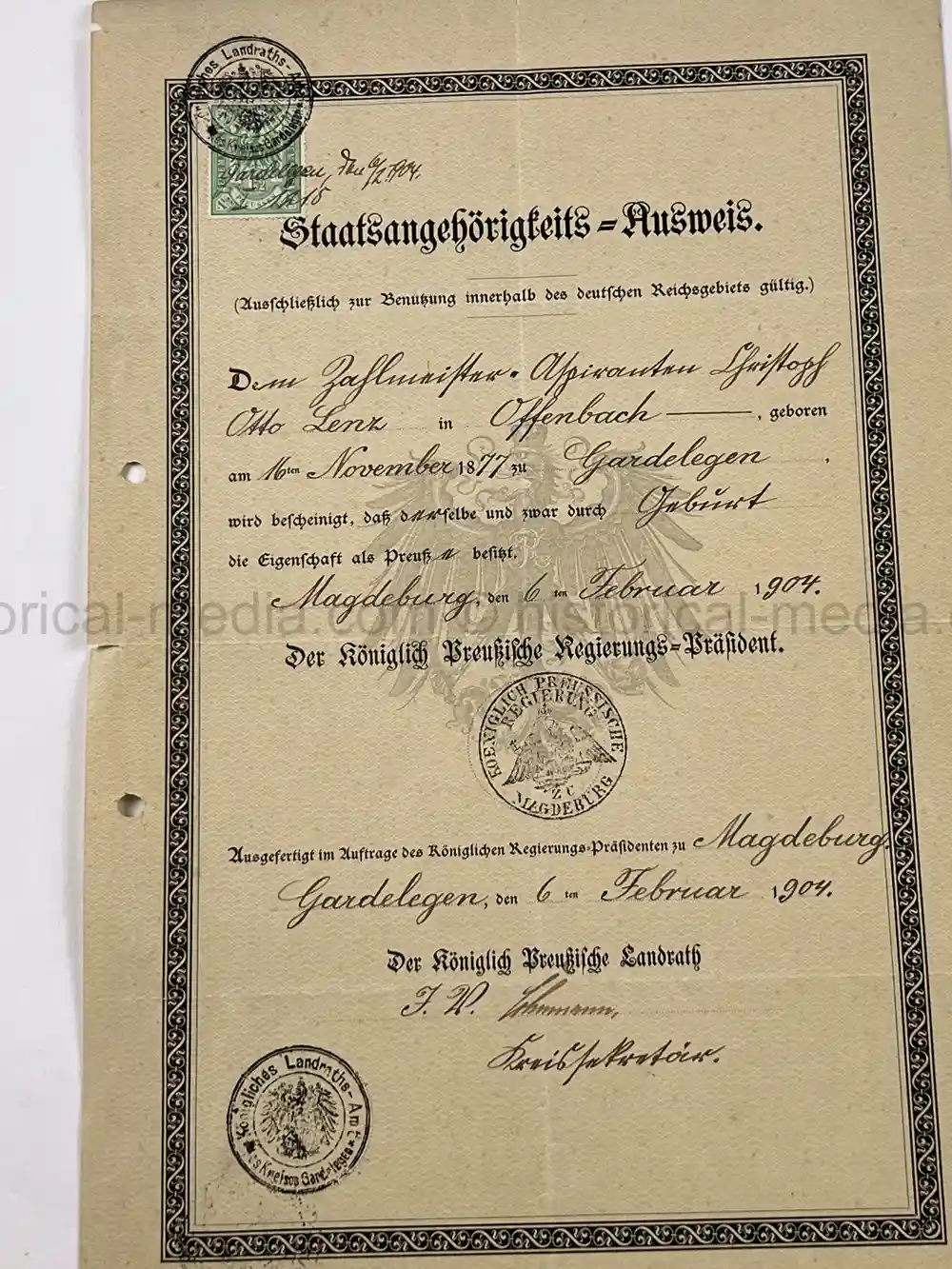 GERMAN WWI & WWII PHOTO & DOCUMENT GROUPING – EK1 WINNER - OBERSTLEUTNANT