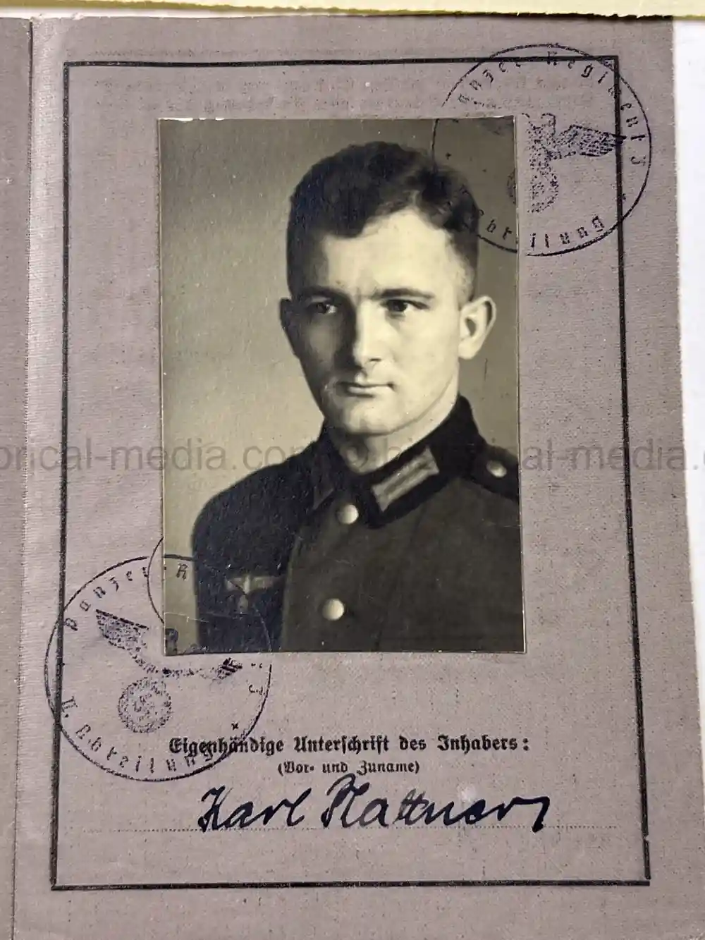 PANZER WEHRSTAMMBUCH & DOCUMENT GROUPING - PANZER REGIMENT 3