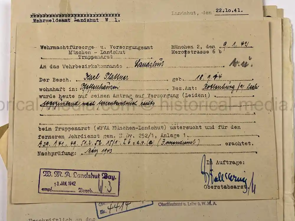 PANZER WEHRSTAMMBUCH & DOCUMENT GROUPING - PANZER REGIMENT 3