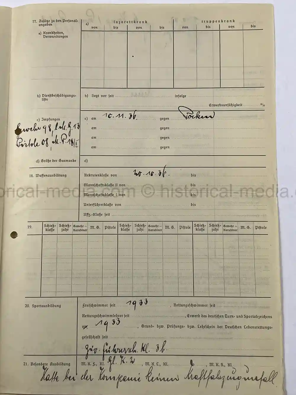 PANZER WEHRSTAMMBUCH & DOCUMENT GROUPING - PANZER REGIMENT 3