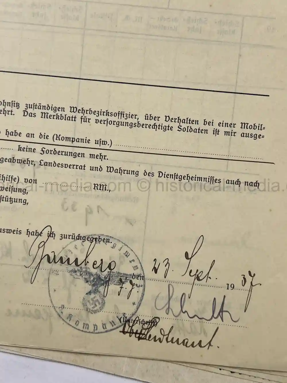 PANZER WEHRSTAMMBUCH & DOCUMENT GROUPING - PANZER REGIMENT 3